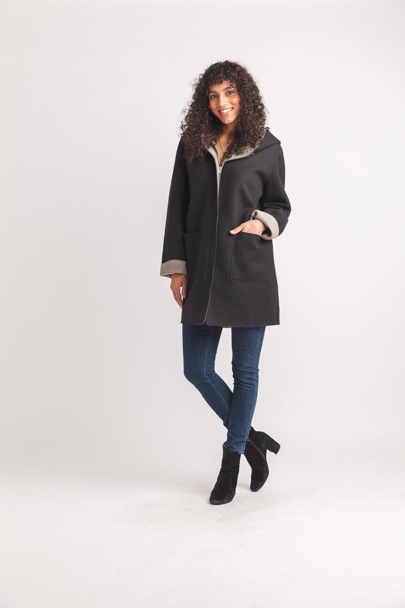 Papillon Hooded Jacket In Black