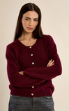 Molly Bracken Button Cardigan Bordeaux