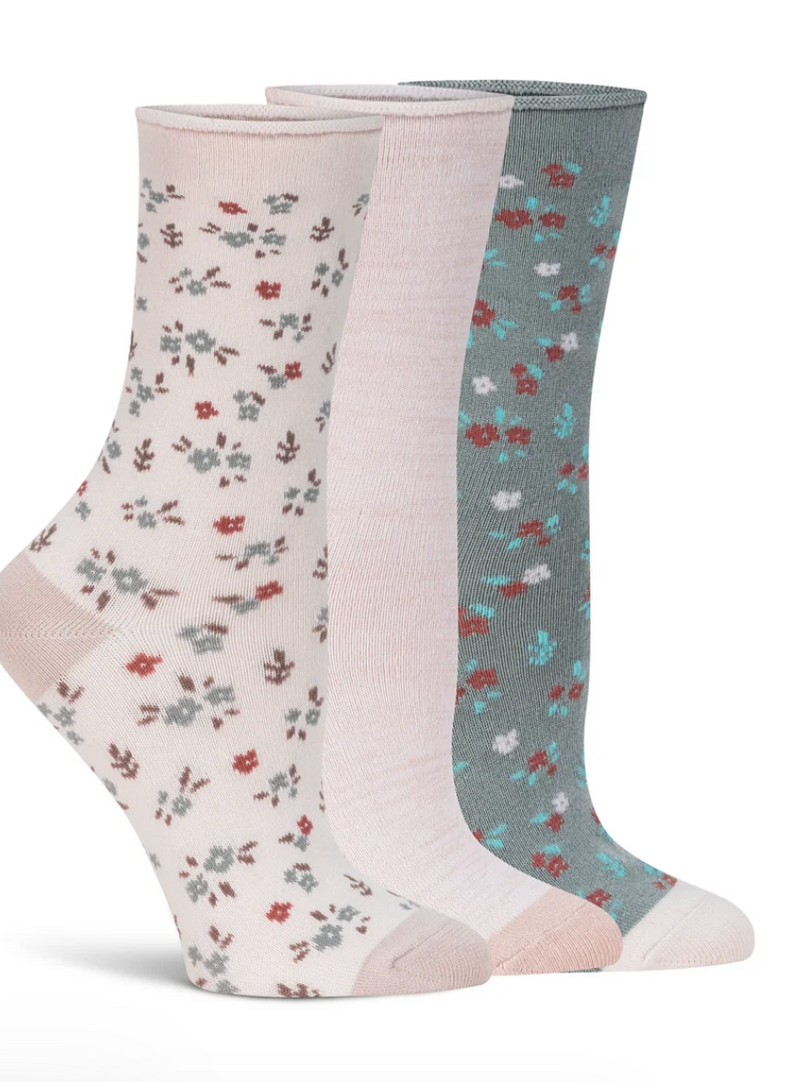 Lemon Powder Soft Crew Socks Pink Multi